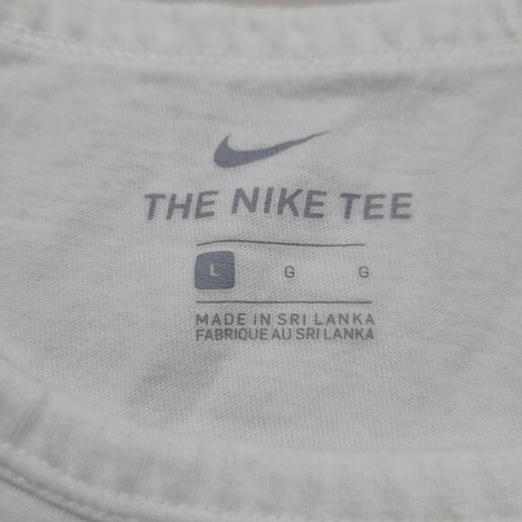 Nike Running Training Tank Top Mens L Logo Swoosh White Red Blue Top 3 - Picture 5 of 7